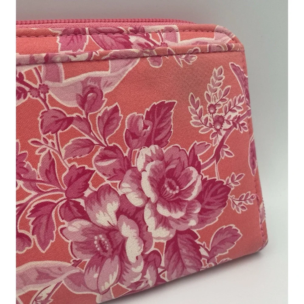 Vera Bradley Large Zip Wallet Travel Organizer Hope Toile Retired Pattern - Picture 7 of 16